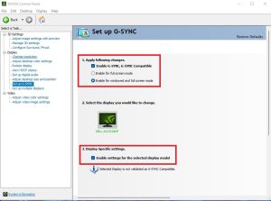 NVIDIA G-Sync 設定のパス