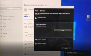 接続後、Bluetoothが認識されないデバイスとして表示される