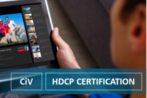 ディスプレイエコシステム認証実績：HDCP会員資格取得支援による、法規制やサプライチェーンにおけるリスクの低減